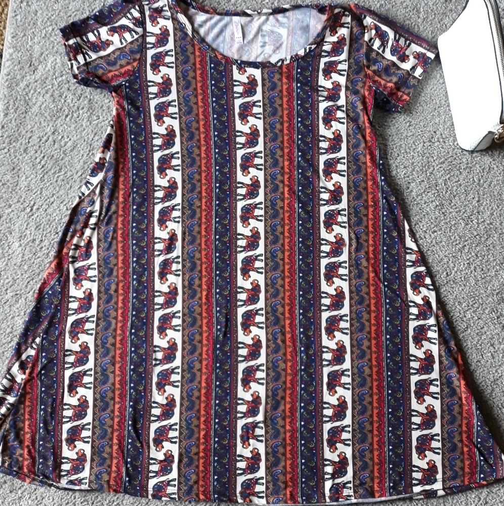 A beautiful tent dress with an elephant design
